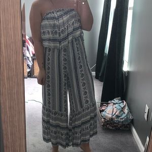 Strapless wide leg jumpsuit WORN ONCE
